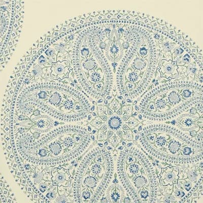 Paisley Circles Wallpaper — Blue