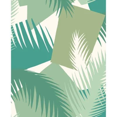 Deco Palm Abstract Non-Pasted Wallpaper Roll — Green