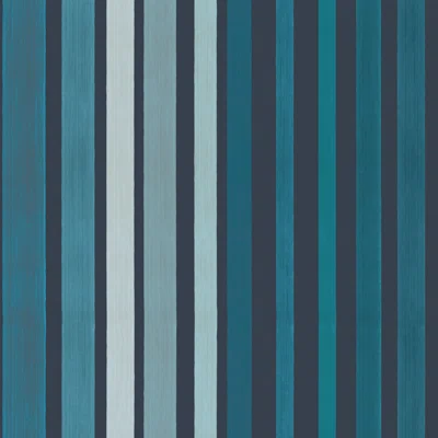 Carousel Striped Non-Pasted Metallic Wallpaper Roll — Blue