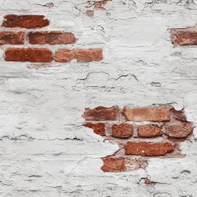 Kids and Teens Collection Exposed Brick Wallpaper Roll — Red