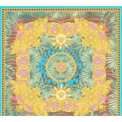 Versace Heartthrob Mirage Unpasted Vinyl Wallpaper — Gold,Green,Brown