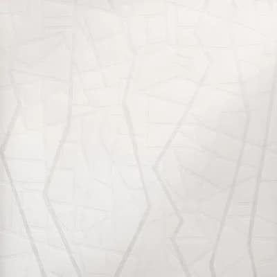 Slow Living Metallic Geometric Lines Wallpaper Roll — Ivory White