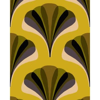 LA DOLCE VITA Matte Wallpaper Roll — Anthracite,Ochre
