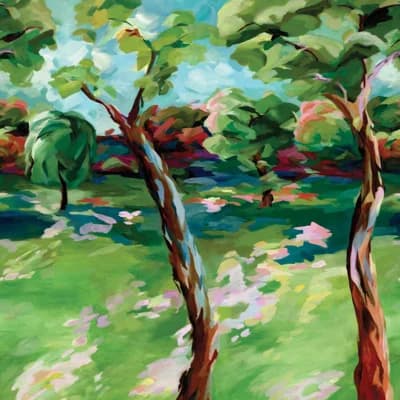 In the Woods Wallpaper — Sky,Emerald,Carnelian