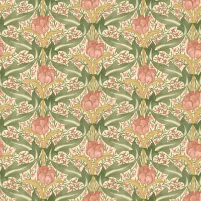 Floral 32.82' L x 27.58" W Wallpaper Roll — Blush