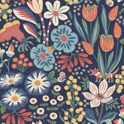 Boråstapeter Trädgården Wallpaper — Blue