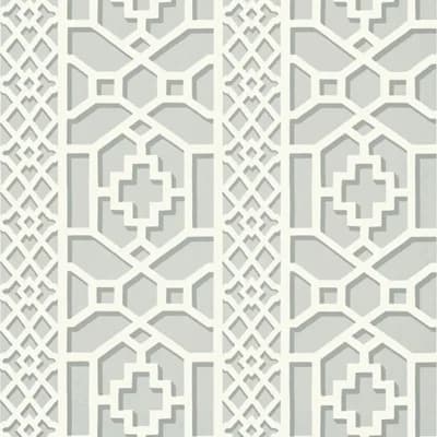 Zanzibar Trellis Wallpaper — Cloud