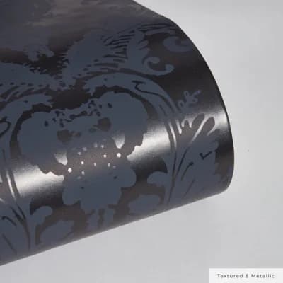 Kerens 16.5' L x 20.5" W Peel and Stick Wallpaper Roll — Black