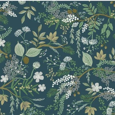 Juniper Forest 20' L x 27" W Peel and Stick Wallpaper — Green