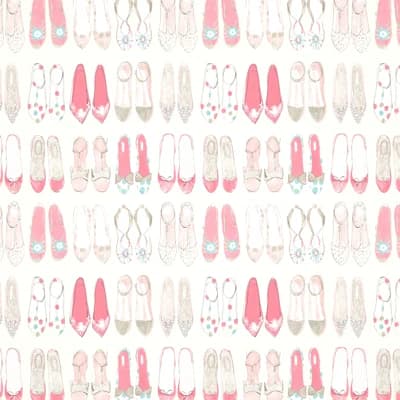 World At Your Feet Wallpaper — Pink,Beige,Blue