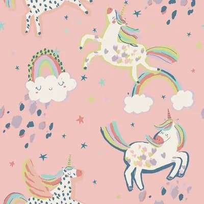 Non-Pasted Matte Wallpaper Double Roll — Pink