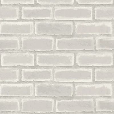 Wrigley - Brick Wallpaper — Chalk White