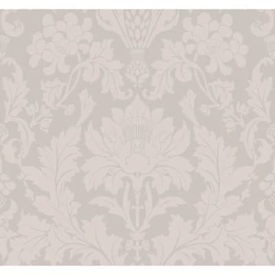 Fonteyn Damask Non-Pasted Wallpaper Roll — Stone