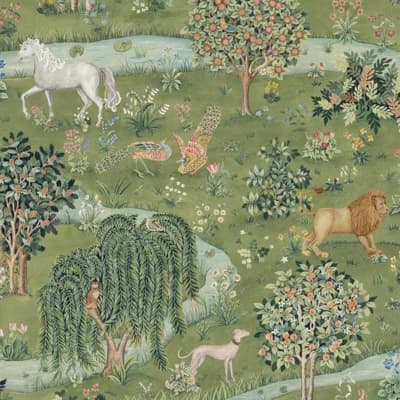 Owl & Willow Wallpaper — Bayleaf,Orange
