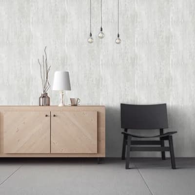 Feel Metallic Wooden Plank Effect 33' L x 21" W Wallpaper Roll — Light Gray