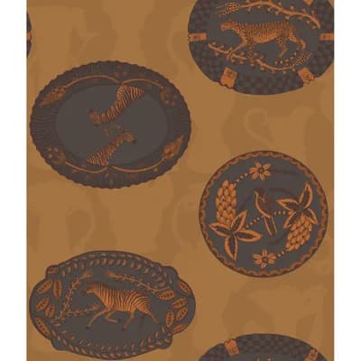 Matrinah Animal Print Non-Pasted Wallpaper Roll — Ochre