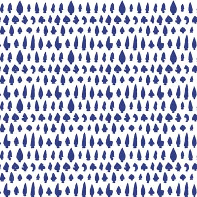 New York Arrowheads — China Blue on White