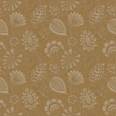 Elegance Collection Flower Fan Sheen Finish Wallpaper Roll — Gold