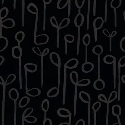 Seedlings 33' L x 20.5" W Wallpaper Roll — Black,Gray