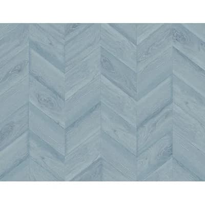 Grass Cloth Non-Pasted Wallpaper Roll — Bay Blue