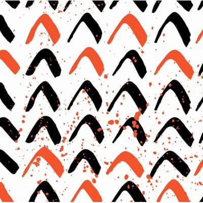 Roof Tops Chevron Vinyl Non-Pasted Matte Wallpaper Roll by Jamie Graney — Flame