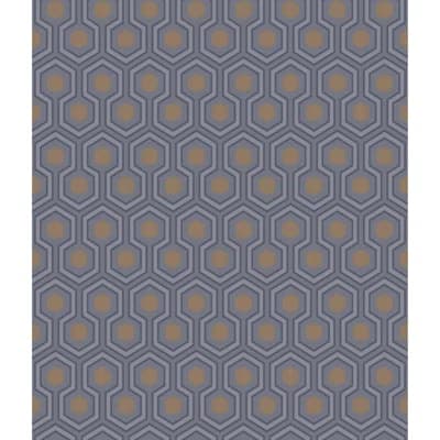 Hicks' Hexagon Geometric Non-Pasted Wallpaper Roll — Dark Gray,Bronze