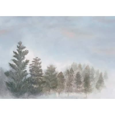Matte Wall Mural — Gray;Blue
