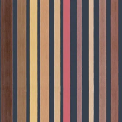 Carousel Striped Non-Pasted Metallic Wallpaper Roll — Pink