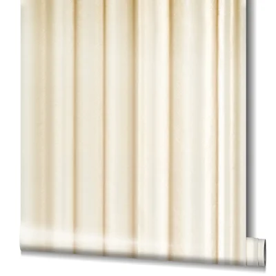 Earth Collection Textured Silk Wave Sheen Wallpaper Roll — Cream