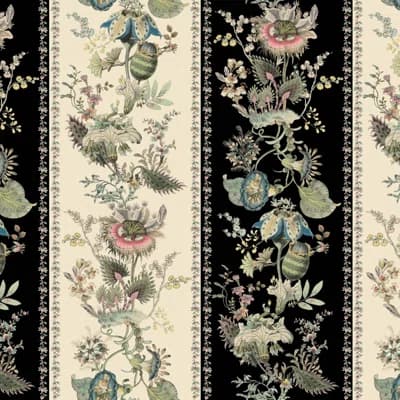 Flora Fantasia 9.84' L x 70.8" W Wallpaper Roll — Black,Green,Cream