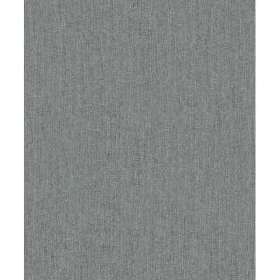 The Textures Book Plain Textured Weave 33' L X 21" W Wallpaper Roll — Dark Gray