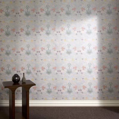 HYACINTH NOVELLUS Wallpaper - Byzantine 9'10" - full height wallpaper — Byzantine Blue