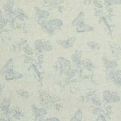 Baudin Butterfly Linen Wallpaper — Blue
