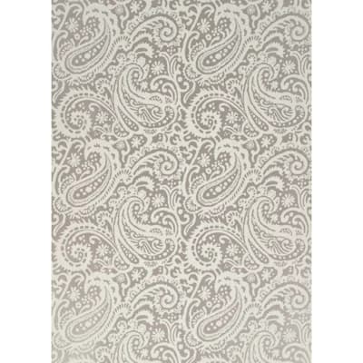 Denbury 32.97' L x 20.49" W Wallpaper Roll — Silver;Ivory