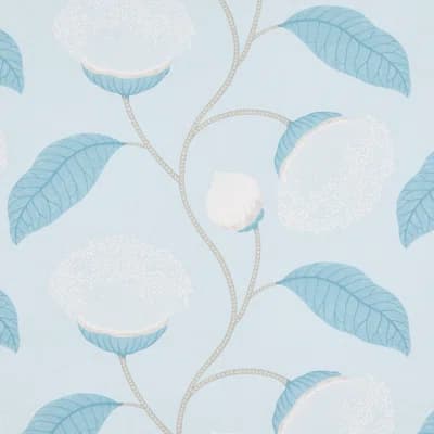 Celinda Floral Non-Woven Wallpaper Roll — Sky