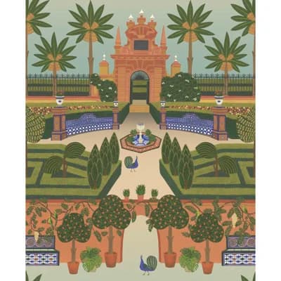 Seville Non-Pasted Matte Wallpaper Roll — Multicolor