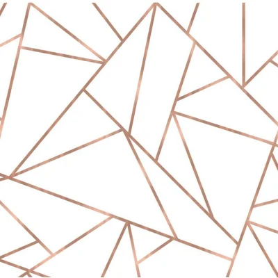 Origami Geometric Vinyl Non-Pasted Matte Wallpaper Roll by Jamie Graney — Light Gray,White