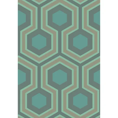 Hicks' Grand Geometric Non-Pasted Wallpaper Roll — Green