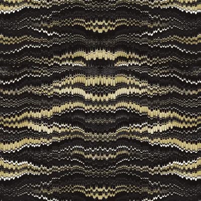Abra Golden Feather Premium Matte 10' L x 24" W Wallpaper Roll — Black;Gold
