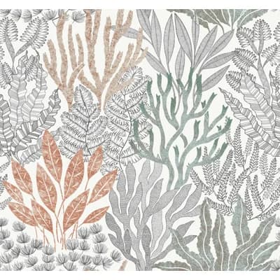 Toiles Resource Library Non-Pasted Wallpaper Roll — Coral Black