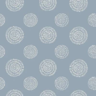 Susan Hable Geometric Non-Pasted Wallpaper Roll — Blue