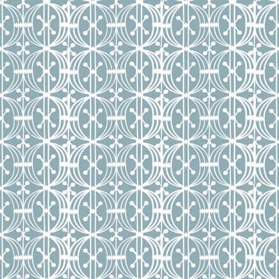 Carrusel Geometric Wallpaper Roll — Azul Plomo