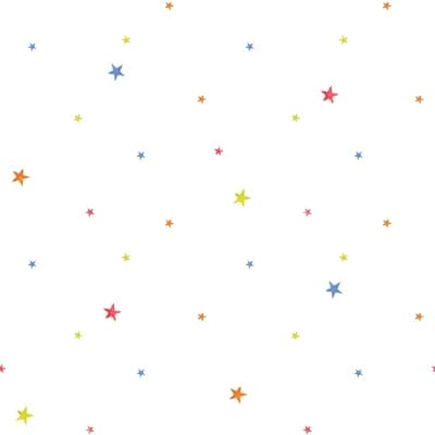 Tiny Tots 2 Stars Design 33' L x 21" W Wallpaper Roll — Red,Green,White