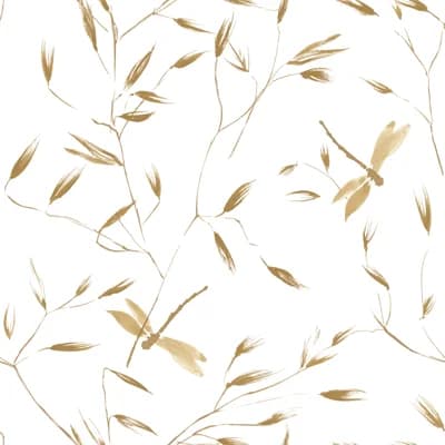 Carmelito 16.5' L x 20.5" W Peel and Stick Wallpaper Roll — Golden Ochre