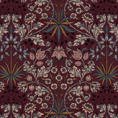 Hyacinth 9.84' L x 70.8" W Wallpaper Roll — Mulberry