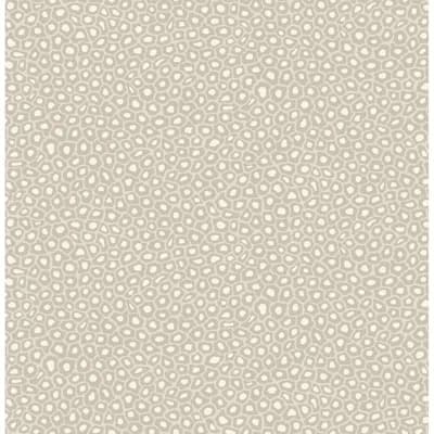 Ardmore Senzo Spot 33' L x 20.5" W Wallpaper Roll — Stone,White