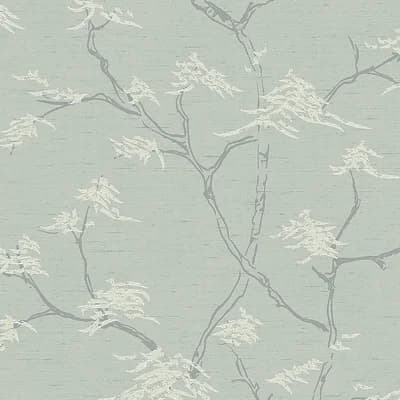 Boråstapeter Temple Tree Wallpaper — Light Green