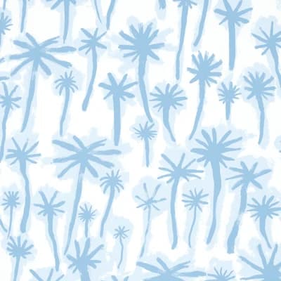 Schumacher x Abel Macias Palmitas Wallpaper — Teal