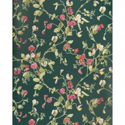 Floral Non-Pasted Matte Wallpaper Roll — Green,Pink