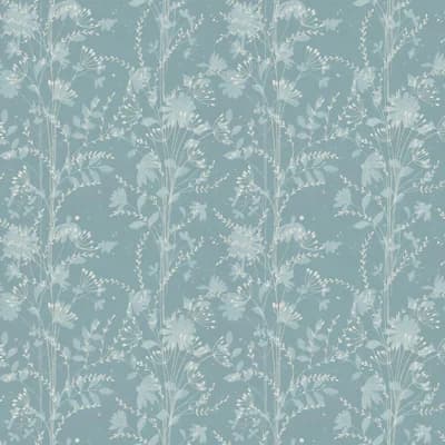 Laura Ashley Fennelton Pale Newport Blue Removable Wallpaper — Pale Newport Blue